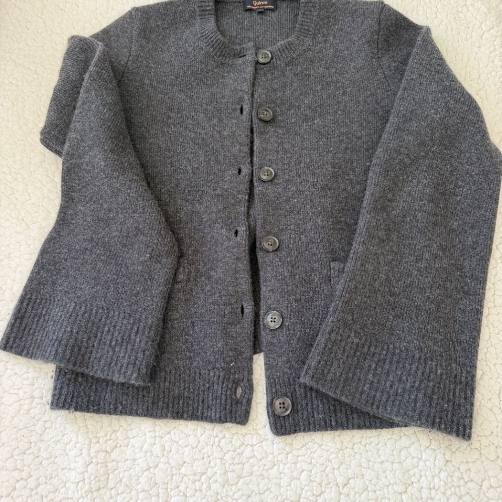 Quince Mongolian Cashmere Structured Cardigan - Picture 3 of 4